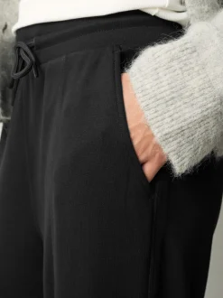 Loungewear|Leggings En Joggingbroeken|Next Zwart - Joggingbroek met wijde pijpen