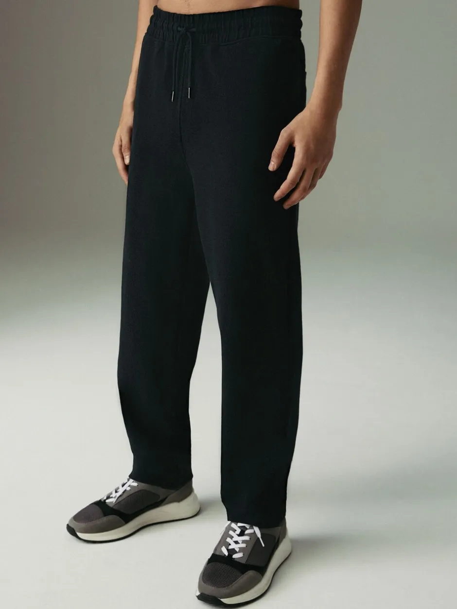 Joggingbroeken*Next - Joggingbroek van keperstof met rechte pijpen en textuur Zwart