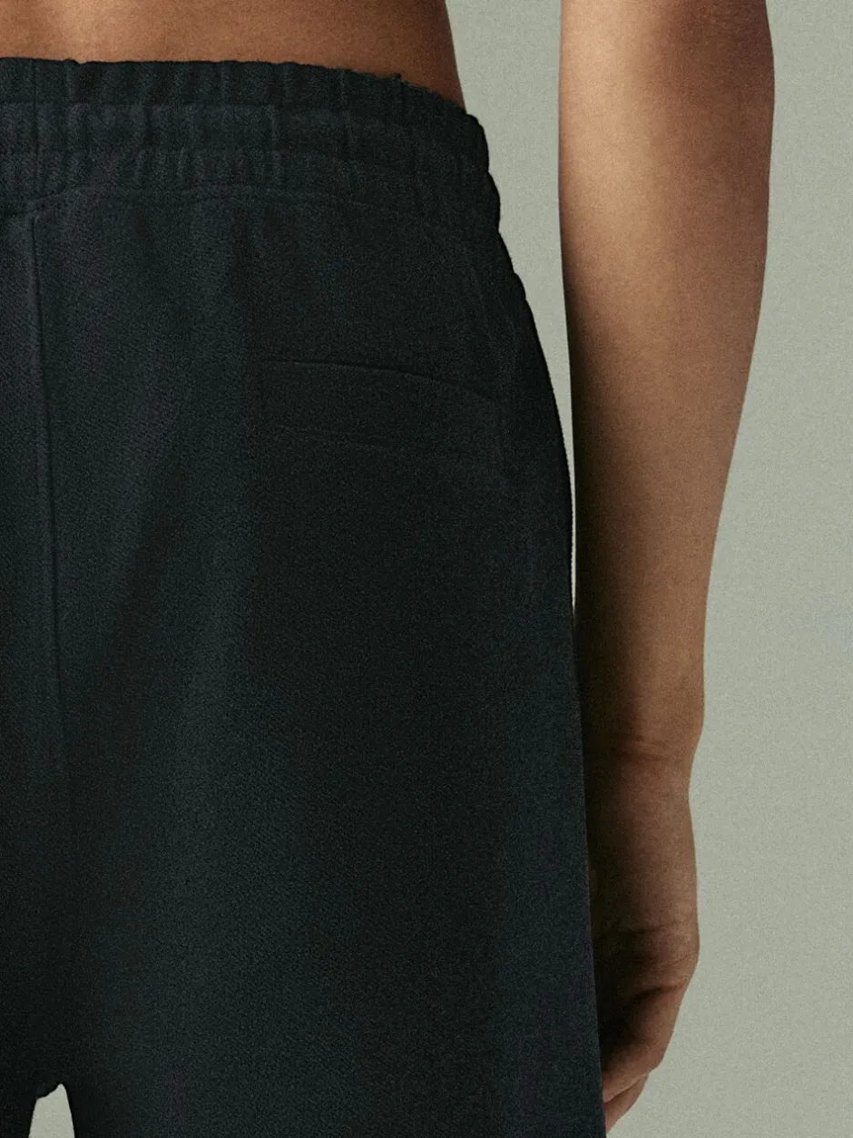 Joggingbroeken*Next - Joggingbroek van keperstof met rechte pijpen en textuur Zwart