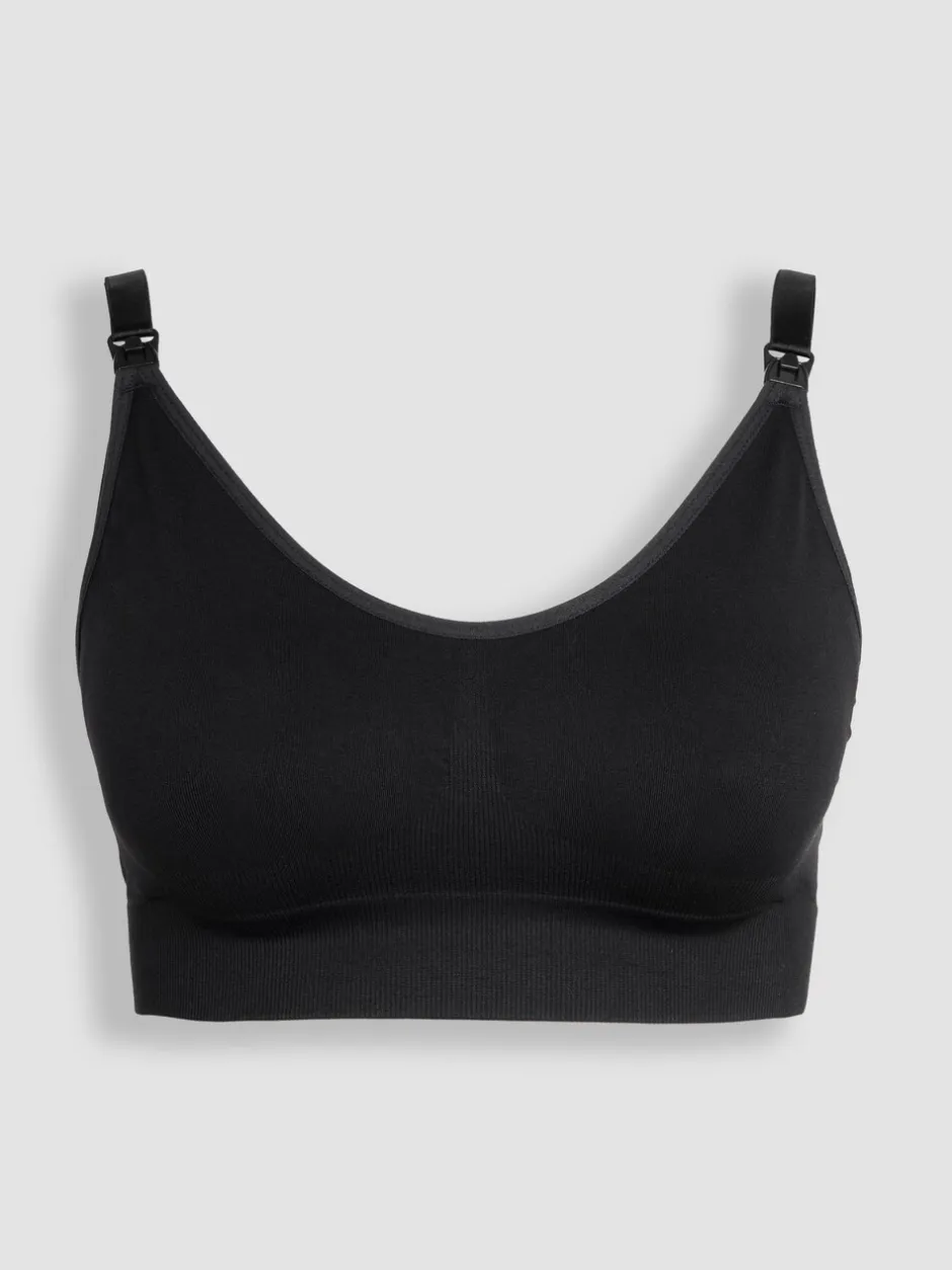 Beha's|Moederschap|Jojo Maman Bébé - Emma-Jane Padded Seamless Maternity & Nursing Bra Zwart