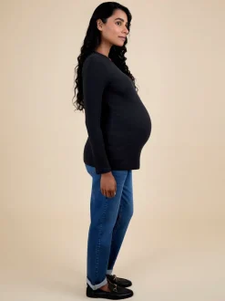 Tops En T-Shirts|Moederschap*Jojo Maman Bébé Zwart - 2-Pack Ribbed Maternity & Nursing Tops