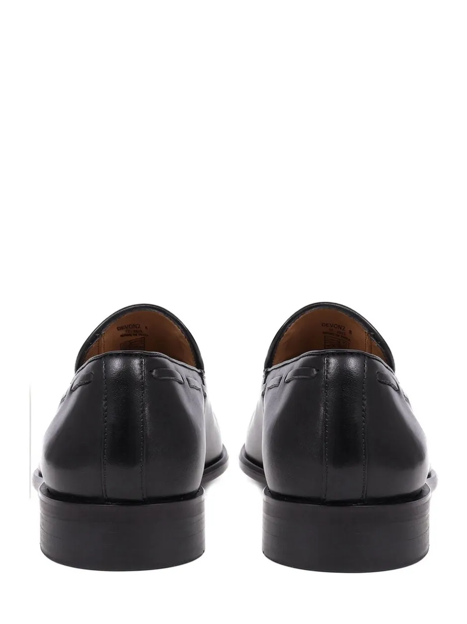Formele Schoenen|Jones Bootmaker - Devon2 Leather Loafers Zwart