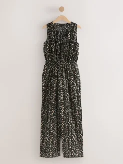Jumpsuits En Playsuits*Next Zwart - Jumpsuit met wijduitlopende pijpen