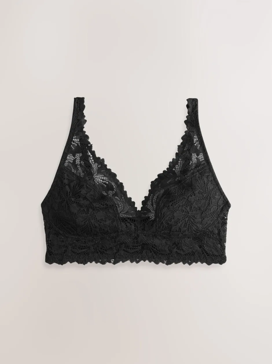 Beha's|Next - Kanten ultieme comfortabele beha Zwart