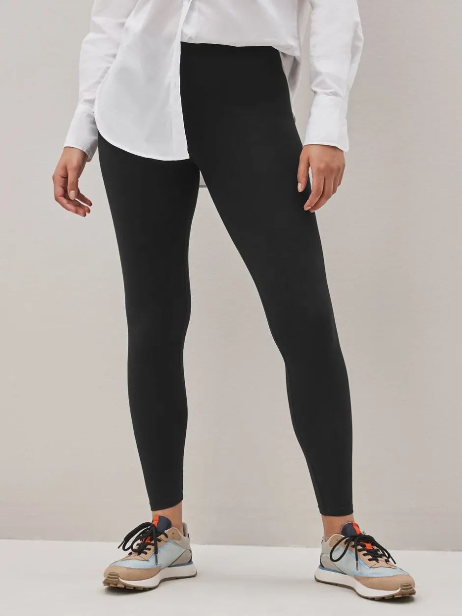 Leggings En Joggingbroeken|Next - Katoenen legging met hoge taille Zwart