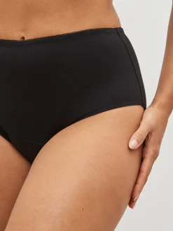Onderbroeken|Next Zwart - Katoenen menstruatieslip voor medium vloeien