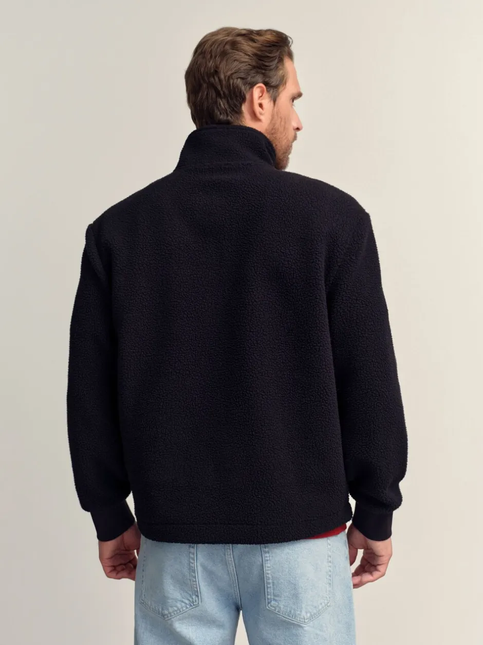 Jassen En Jacks|Sweaters En Hoody´S|Next - Kwartrits - Borg Fleece Zwart