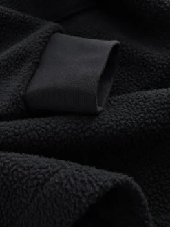 Jassen En Jacks|Sweaters En Hoody´S|Next - Kwartrits - Borg Fleece Zwart