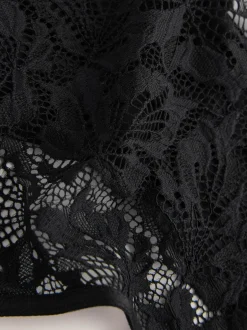 Onderbroeken*Next - Lace Front NVPL Knickers 3 Pack Zwart