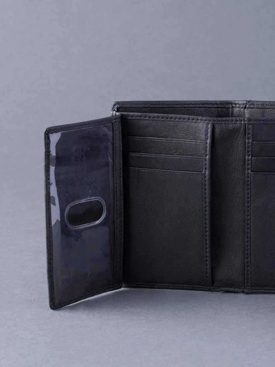 Portemonnees|Lakeland Leather - Bowston portemonnee met opvouwbaar ontwerp Zwart