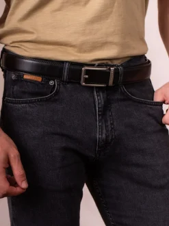 Riemen En Bretels*Lakeland Leather - Rigg Ratchet Belt Zwart