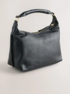 Tassen En Portemonnees|Next - Leather Scooped Hand Held Bag Zwart