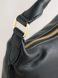 Tassen En Portemonnees|Next - Leather Scooped Hand Held Bag Zwart