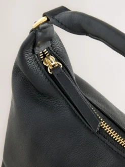 Tassen En Portemonnees|Next - Leather Scooped Hand Held Bag Zwart