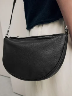Tassen En Portemonnees|Next - Leather Sling Cross Body Bag Zwart