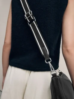 Tassen En Portemonnees|Next - Leather Sling Cross Body Bag Zwart