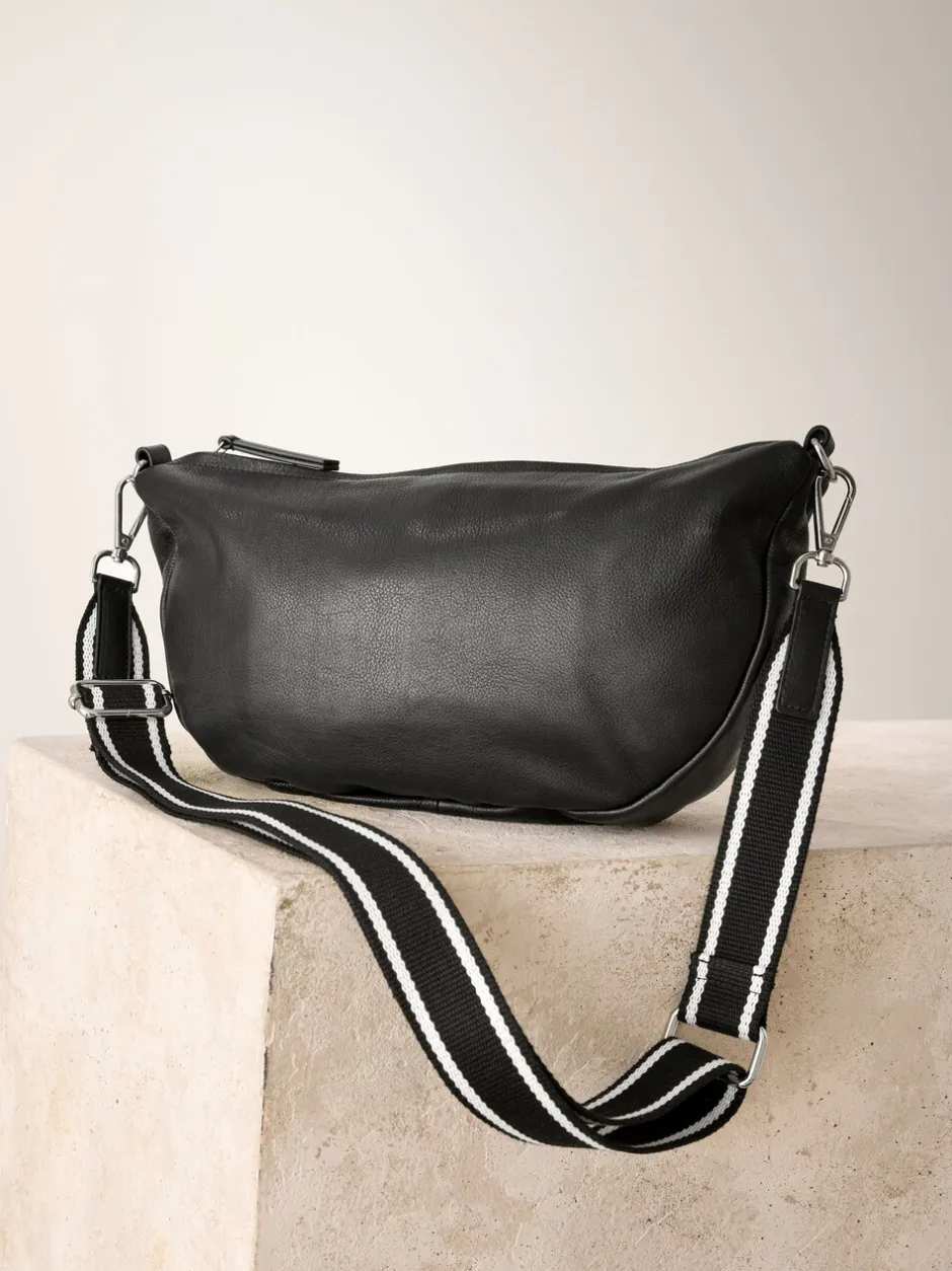 Tassen En Portemonnees|Next - Leather Sling Cross Body Bag Zwart