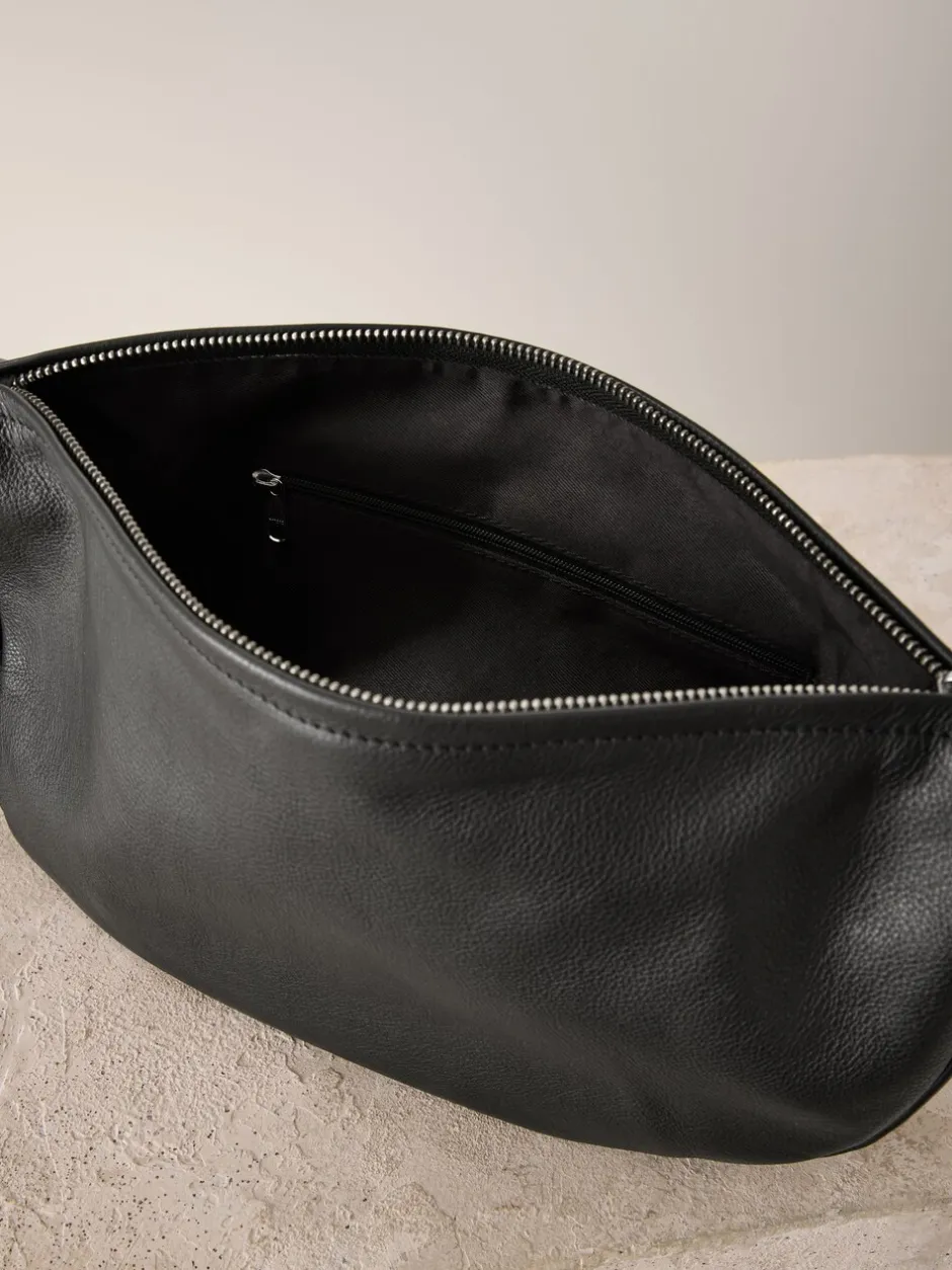Tassen En Portemonnees|Next - Leather Sling Cross Body Bag Zwart