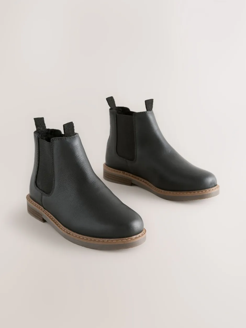 Boots*Next - Leren Chelsea laarzen Zwart