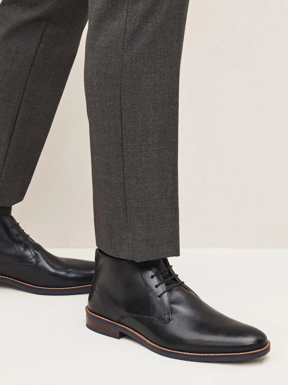 Boots|Formele Schoenen|Next Zwart - Leren chukka schoen