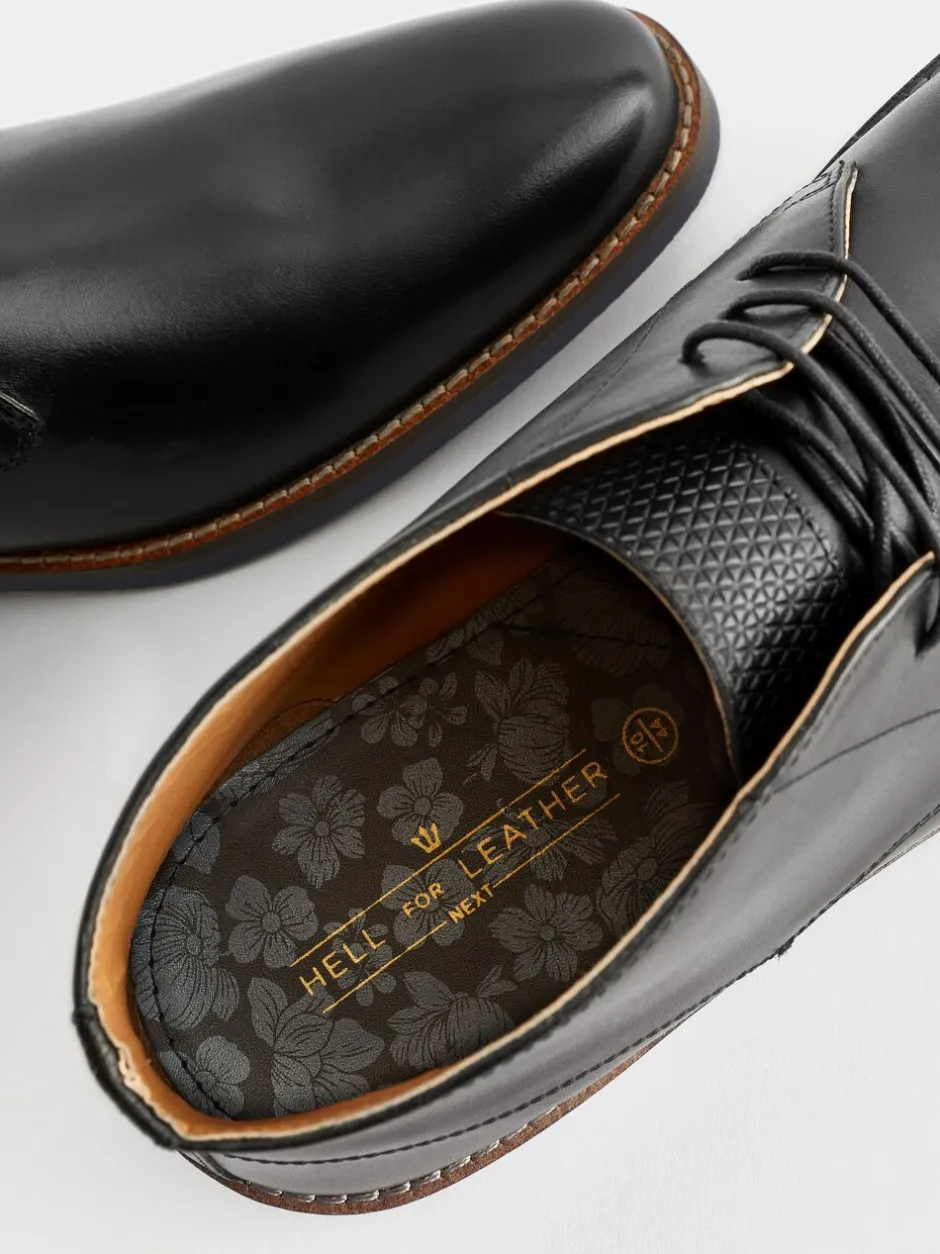 Boots|Formele Schoenen|Next Zwart - Leren chukka schoen