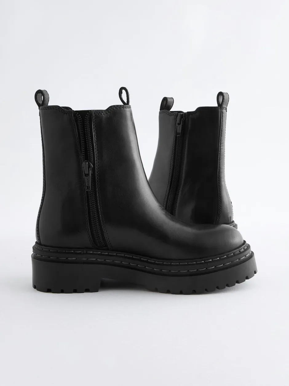 Boots*Next Zwart - Leren Chunky Chelsea Boots
