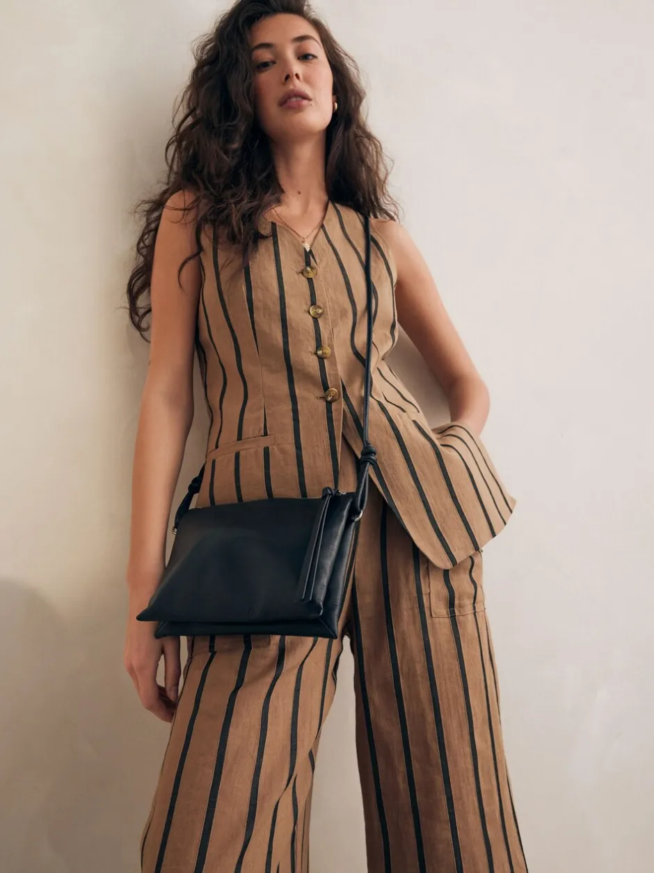Tassen En Portemonnees|Next - Leren crossbodytas Zwart
