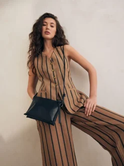 Tassen En Portemonnees|Next - Leren crossbodytas Zwart