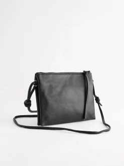 Tassen En Portemonnees|Next - Leren crossbodytas Zwart
