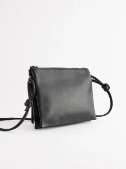 Tassen En Portemonnees|Next - Leren crossbodytas Zwart