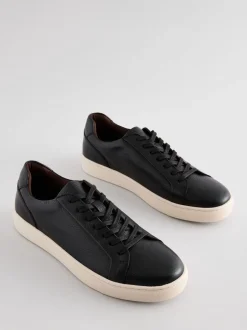 Schoenen|Next - Leren sneakers Zwart