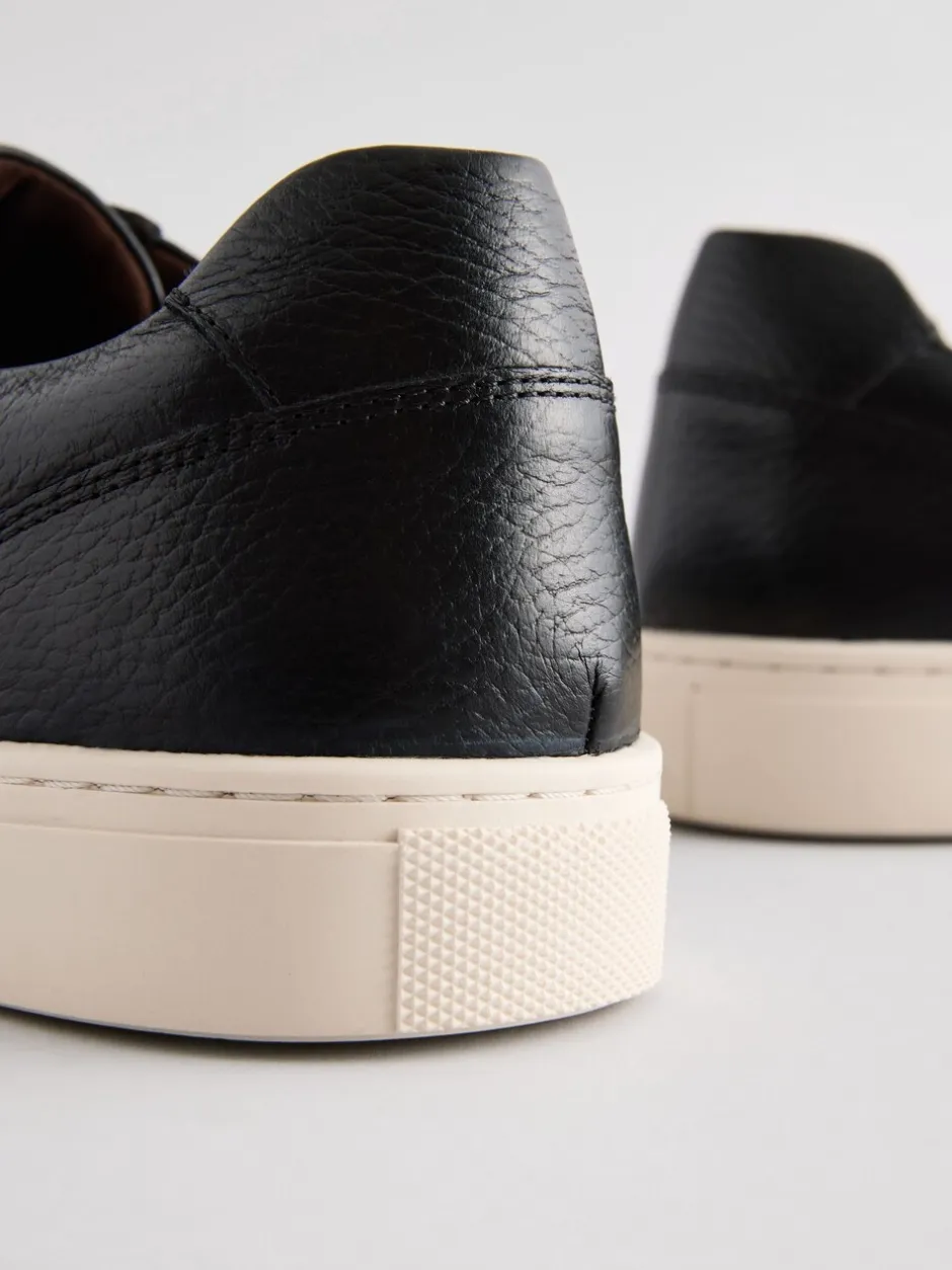 Schoenen|Next - Leren sneakers Zwart