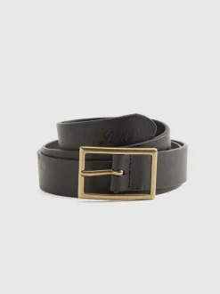 Ceintuurs*Levi's - ® Logo Rectangle Buckle Belt Zwart