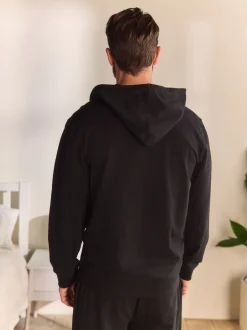 Loungewear|Sweaters En Hoody´S|Next Zwart - Lichte hoodie met rits