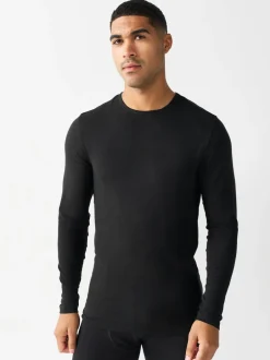 Ondergoed|Ondergoed|Next Zwart - Lightweight Thermogen Long Sleeve T-Shirts 2 Pack