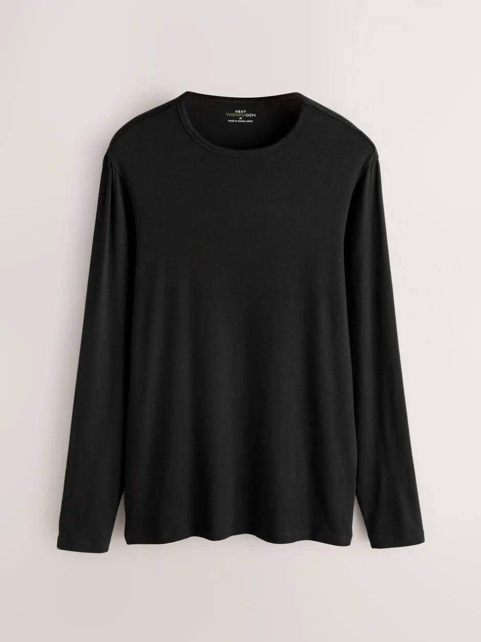 Ondergoed|Ondergoed|Next Zwart - Lightweight Thermogen Long Sleeve T-Shirts 2 Pack