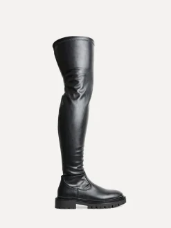 Boots|Linzi - - Sonny - Hoge laarzen tot over de knie Zwart