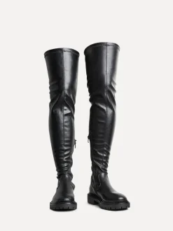 Boots|Linzi - - Sonny - Hoge laarzen tot over de knie Zwart