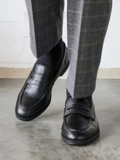 Schoenen*Linzi - Aurelio Penny Loafers Zwart