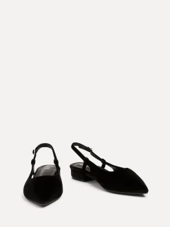 Lage Schoenen*Linzi - Clasica Low Heeled Slingback Courts Zwart