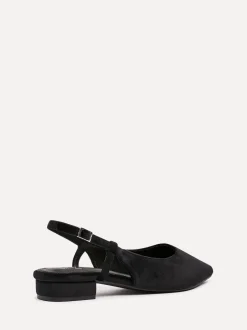 Lage Schoenen*Linzi - Clasica Low Heeled Slingback Courts Zwart