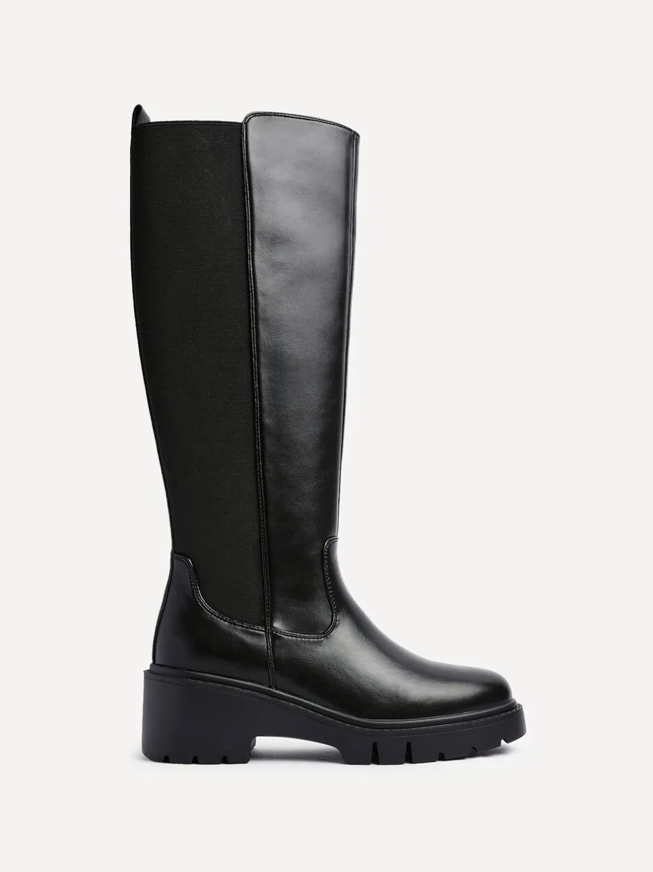 Boots*Linzi - Hyland High Leg Wedges Boots Zwart