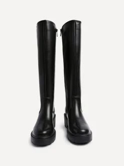 Boots*Linzi - Hyland High Leg Wedges Boots Zwart