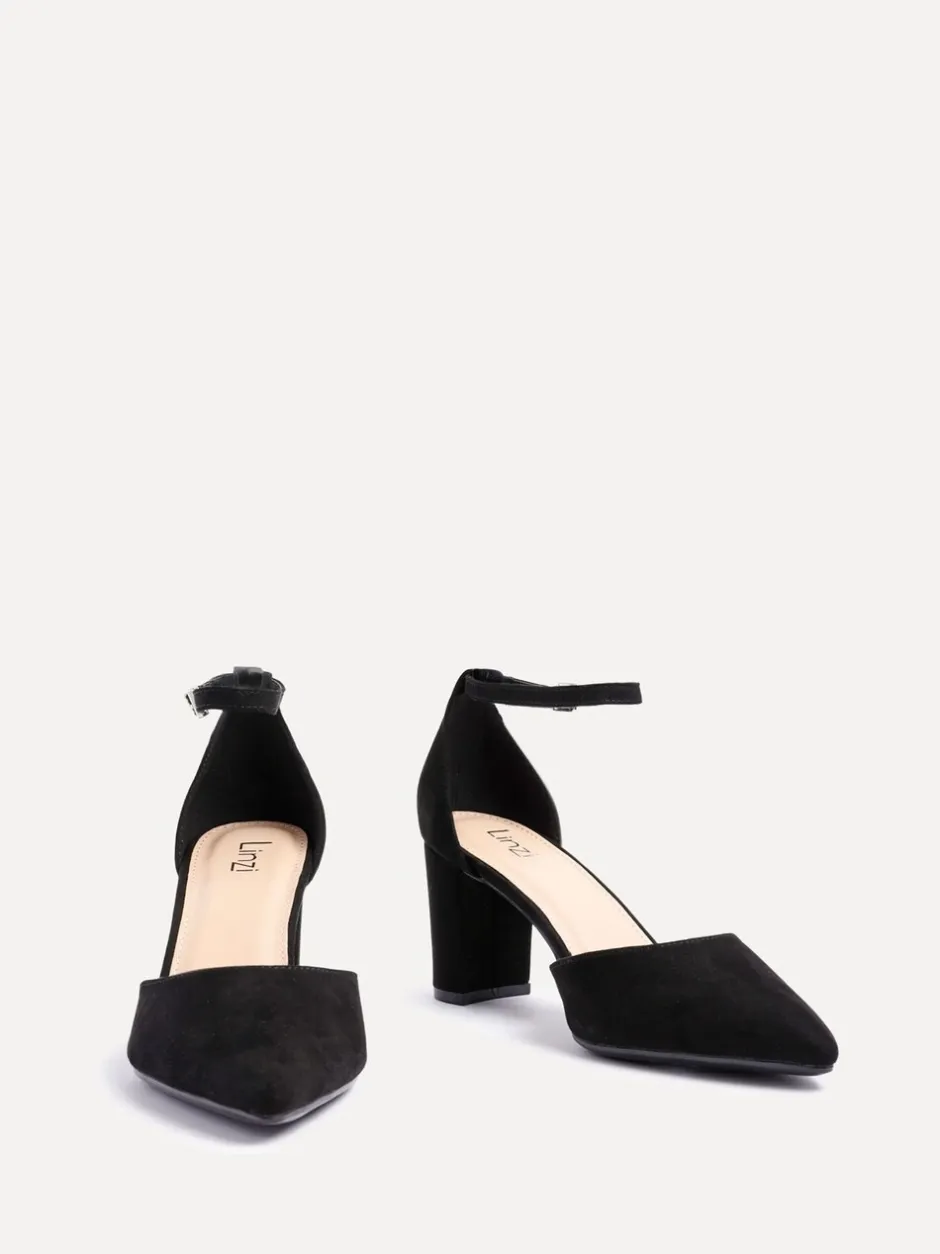 Schoenen Met Hakken*Linzi Zwart - Leona pumps met blokhak en dichte hiel