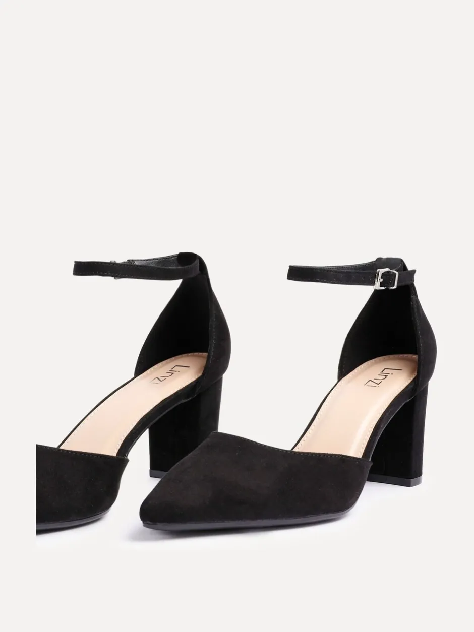 Schoenen Met Hakken*Linzi Zwart - Leona pumps met blokhak en dichte hiel