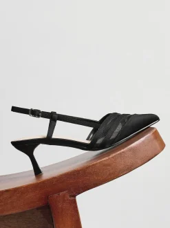 Schoenen Met Hakken*Linzi - Milan mesh pumps met hakken Zwart