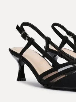 Schoenen Met Hakken*Linzi - Milan mesh pumps met hakken Zwart