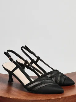 Schoenen Met Hakken*Linzi - Milan mesh pumps met hakken Zwart