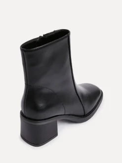 Boots|Linzi - Wander Block Heel Ankle Boots Zwart