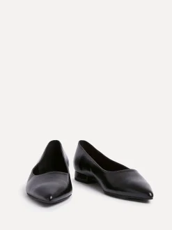 Lage Schoenen|Linzi - Wide Fit Compete Pointed Toe Ballet Flat Shoes Zwart